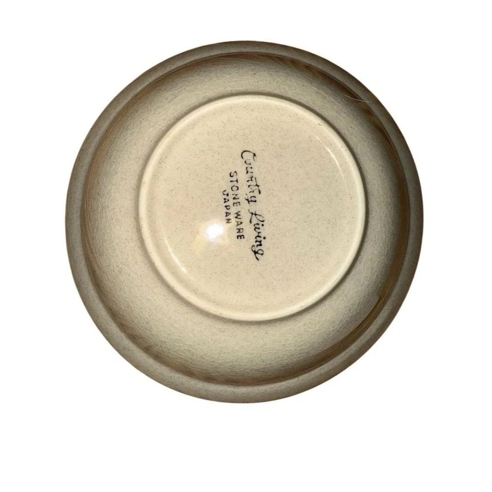 Country Living Stoneware Cup & Saucer Set Multicolor Vintage sugar bowl 5 pieces